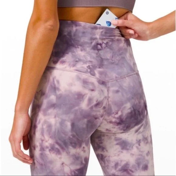 NWT Lululemon Align Criss Cross 25" Diamond Dye Pink Bliss Graphite Purp… - Picture 6 of 10